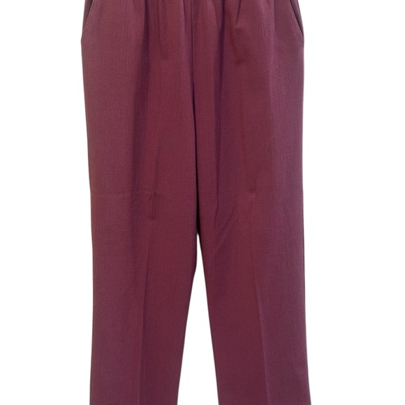 Alfred Dunner VTG 2PC Petite Pant Set Embroidered Floral Blouse & Pants Size 12P - Picture 4 of 17